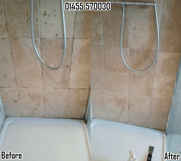 Shower wall cleaning and sealing in Lutterworth 01455 570030
