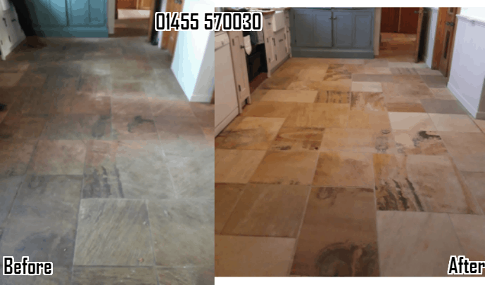 Slate tles cleaned and restored in Lutterworth 01455 570030