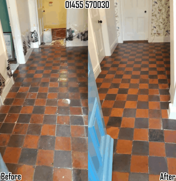 Quarry tile cleaning and sealing in Walcote, Lutterworth & Leicestershire 01455 570030