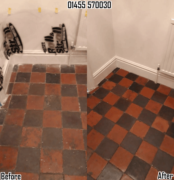 Quarry tile cleaning and sealing in Walcote, Lutterworth & Leicestershire 01455 570030
