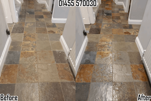 Slate tile cleaning sealing and polishing in Lutterworth & Leicestershire