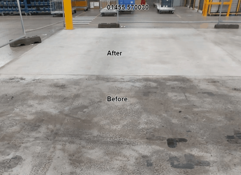 Concrete floor sealing smoothing and polishing professional services in Lutterworth & Leicestershire 01455 570030